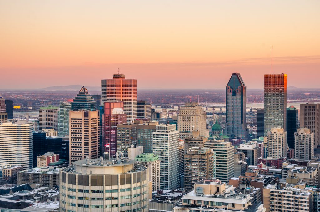 Coucher de soleil sur Montréal