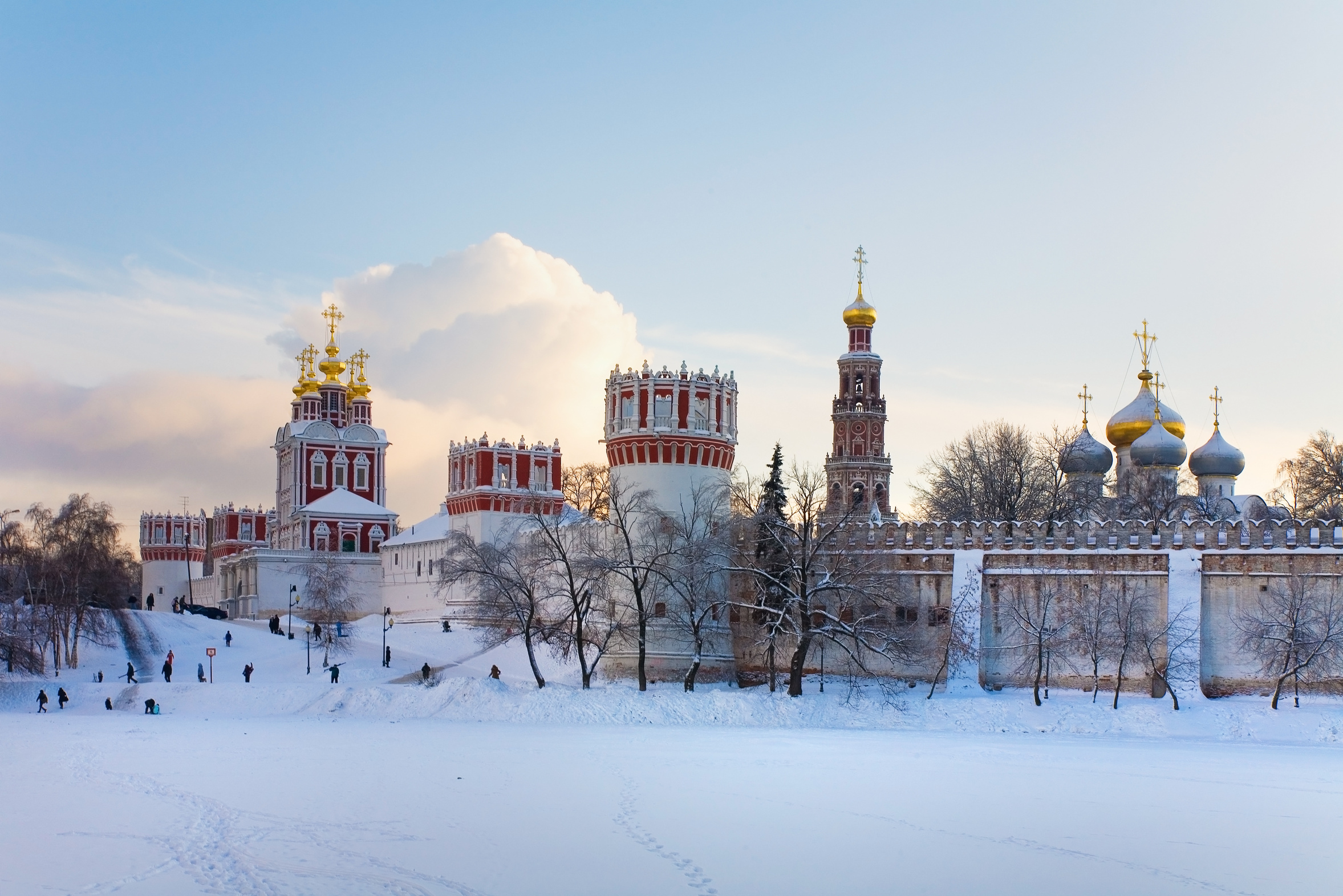 Новодевичий монастырь в Москве зимой