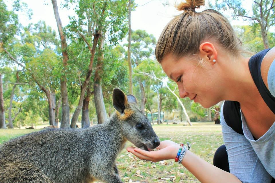 Fanny avec un kangourou