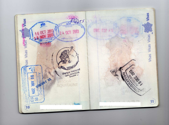 Tampon passeport iles Galapagos 