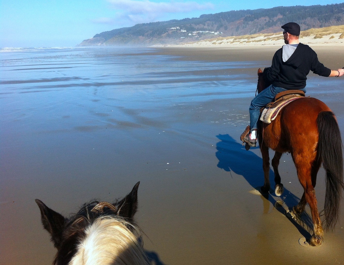 Balade à cheval sur les plages de l'Orégon