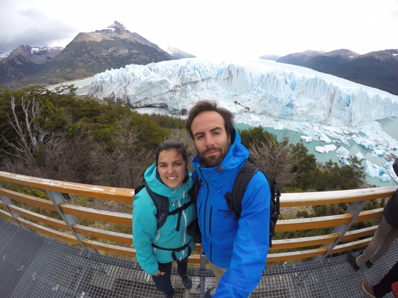 Lambert et virginia partis en pvt argentine au Perito Moreno