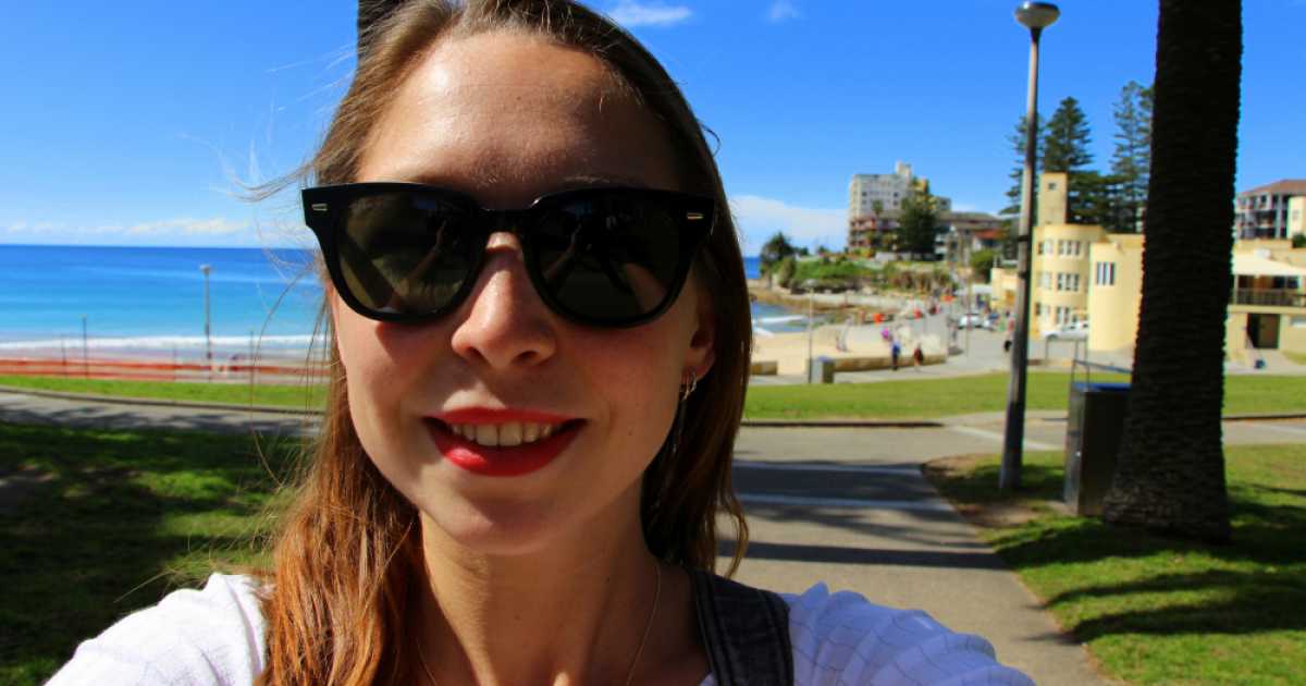 Selfie d'une fille au pair en Australie