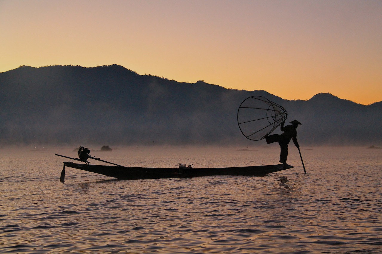 le lac Inlé au Myanmar